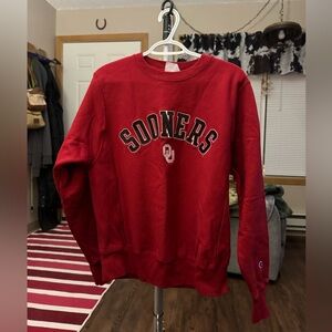 Champion Red Sooners Crewneck Sweater